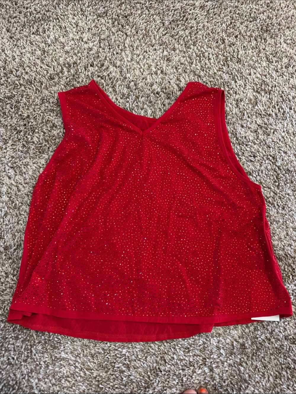 Queen of Sparkles S Red Rhinestone Tank New with Tags